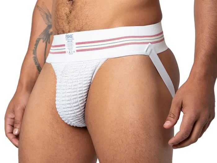 Bike Bike Original - Jockstrap Herenslip - Elastische Tailleband 7,5 cm - Wit | Male Sex Toys
