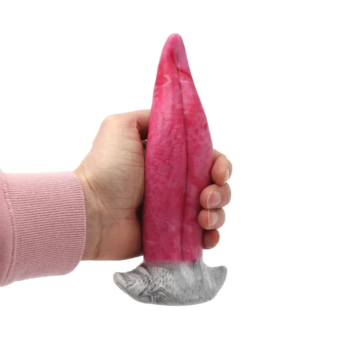 Kiotos Monstar Dildos | Kiotos Monstar - Dildo Beast 27 - 21 x 5.8 cm- Roze/Grijs/Wit