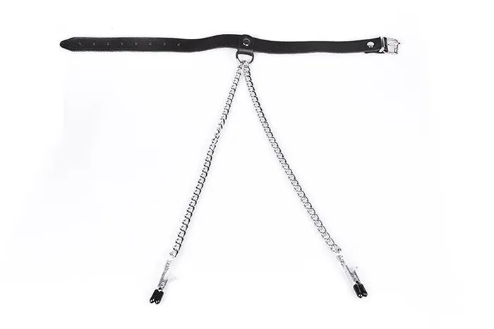 Kiotos Vibrators | Kiotos - Halsband Met Tepelklemmen - Zwart Kiotos Vibrators | Kiotos - Halsband Met Tepelklemmen - Zwart