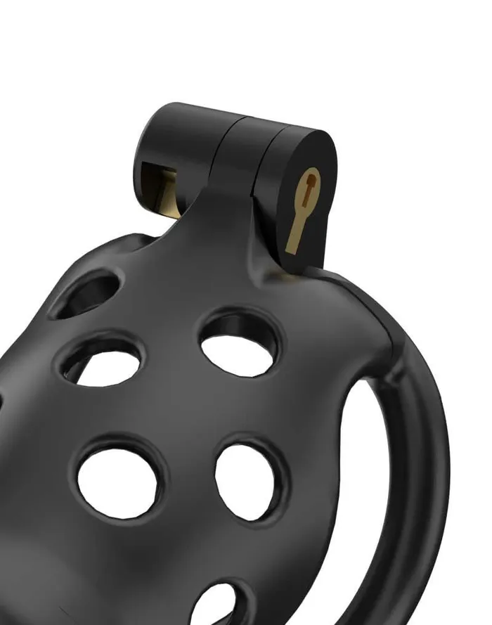 Male Sex Toys | Rimba Rimba Toys - P-Cage PC03 - Kunststof Kuisheidskooi - Peniskooi - Chastity - Zwart