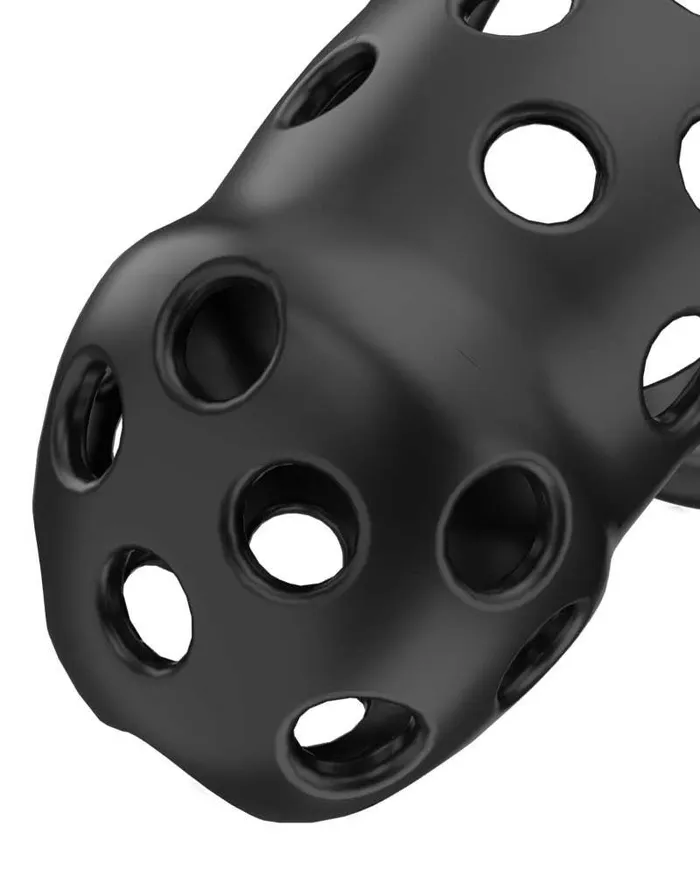 Male Sex Toys | Rimba Rimba Toys - P-Cage PC03 - Kunststof Kuisheidskooi - Peniskooi - Chastity - Zwart