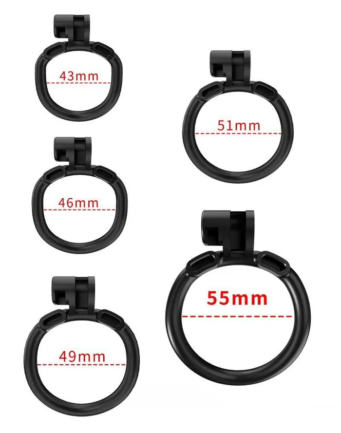 Male Sex Toys | Rimba Rimba Toys - P-Cage PC03 - Kunststof Kuisheidskooi - Peniskooi - Chastity - Zwart