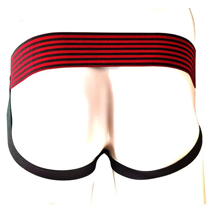 Rouge Garments Ltd Restraints | Rouge Leather Jocks with Stripes