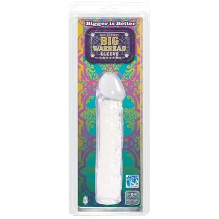 Big Warhead Sleeve Clear Doc Johnson Male Sex Toys