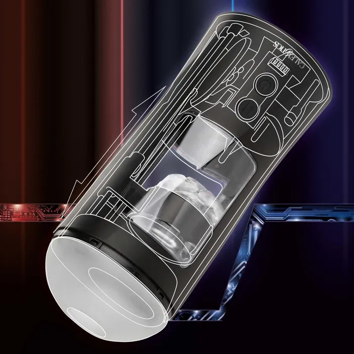 Bionic Power Stroking Masturbator - Black | CalExotics Male Sex Toys