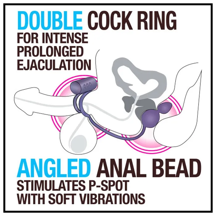 Blush Novelties Male Sex Toys | Anal Adventures Platinum Silicone Anal Ball W/ C Ring Black