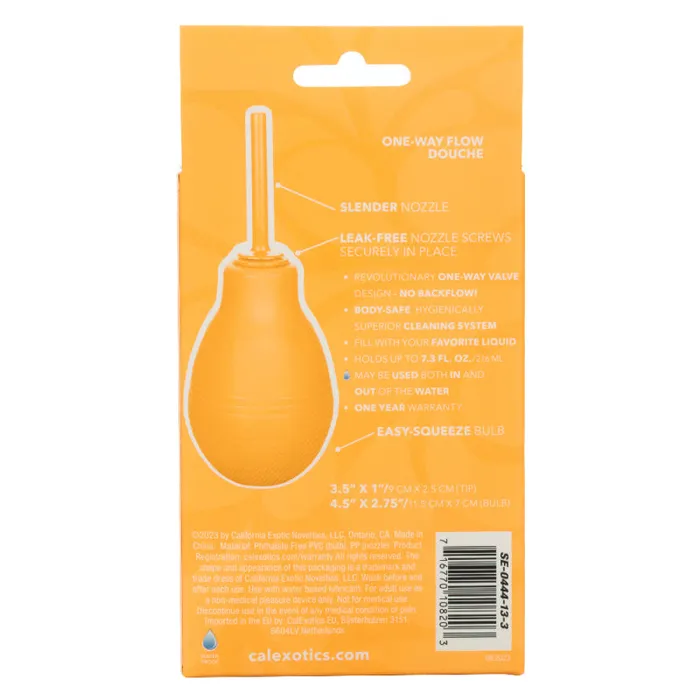 Calexotics Male Sex Toys | Cheeky One-Way Flow Douche - Orange Calexotics Male Sex Toys | Cheeky One-Way Flow Douche - Orange