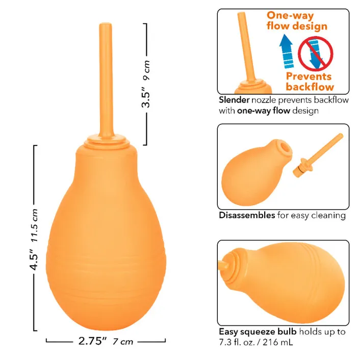Calexotics Male Sex Toys | Cheeky One-Way Flow Douche - Orange Calexotics Male Sex Toys | Cheeky One-Way Flow Douche - Orange