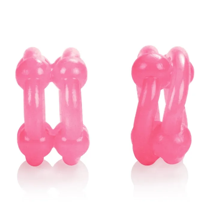 CalExotics Vibrators | Island Rings - Double Stacker - Pink CalExotics Vibrators | Island Rings - Double Stacker - Pink