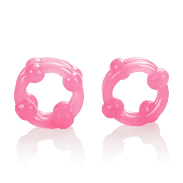 CalExotics Vibrators | Island Rings - Double Stacker - Pink CalExotics Vibrators | Island Rings - Double Stacker - Pink