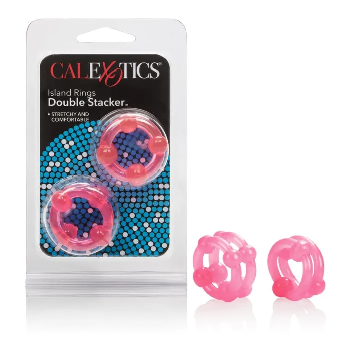 CalExotics Vibrators | Island Rings - Double Stacker - Pink CalExotics Vibrators | Island Rings - Double Stacker - Pink