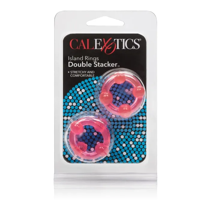 CalExotics Vibrators | Island Rings - Double Stacker - Pink CalExotics Vibrators | Island Rings - Double Stacker - Pink