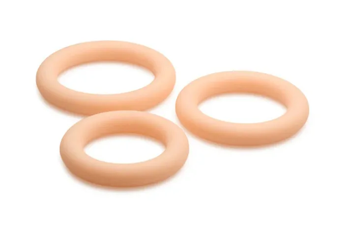Curve Toys Male Sex Toys Jock Silicone Cock Ring Set in Light