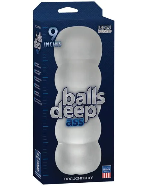 Doc Johnson Male Sex Toys Balls Deep The Bad Ass 9 Stroker Frost