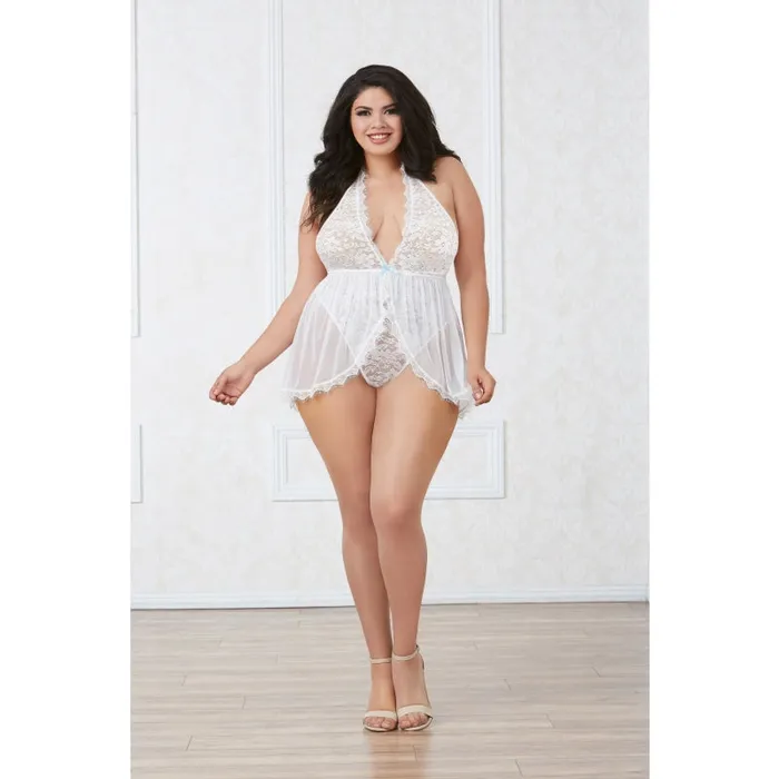 Dreamgirl Male Sex Toys Babydoll Queen Size White