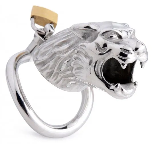 Early2bed Male Sex Toys | Tiger King Locking Chastity Cage