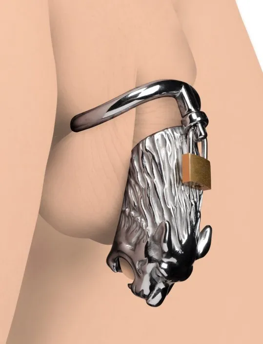 Early2bed Male Sex Toys | Tiger King Locking Chastity Cage