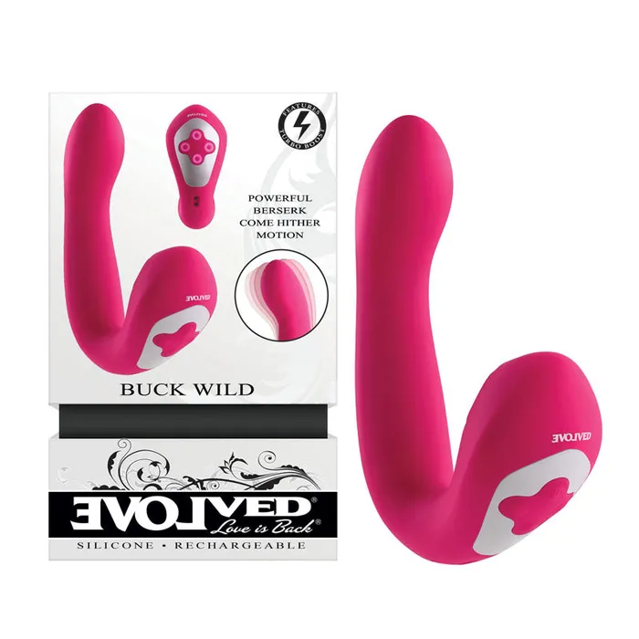 Evolved Vibrators Evolved BUCK WILD Pink USB Rechargeable Flicking Vibrator