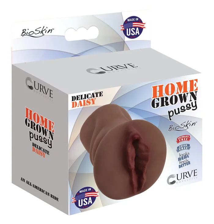 Home Grown Pussy Delicate Daisy Chocolate Curve Toys Male Sex Toys
