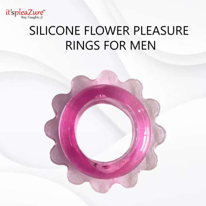 ItspleaZure Male Sex Toys Itspleazure Silicone Flower Penis Sex Rings