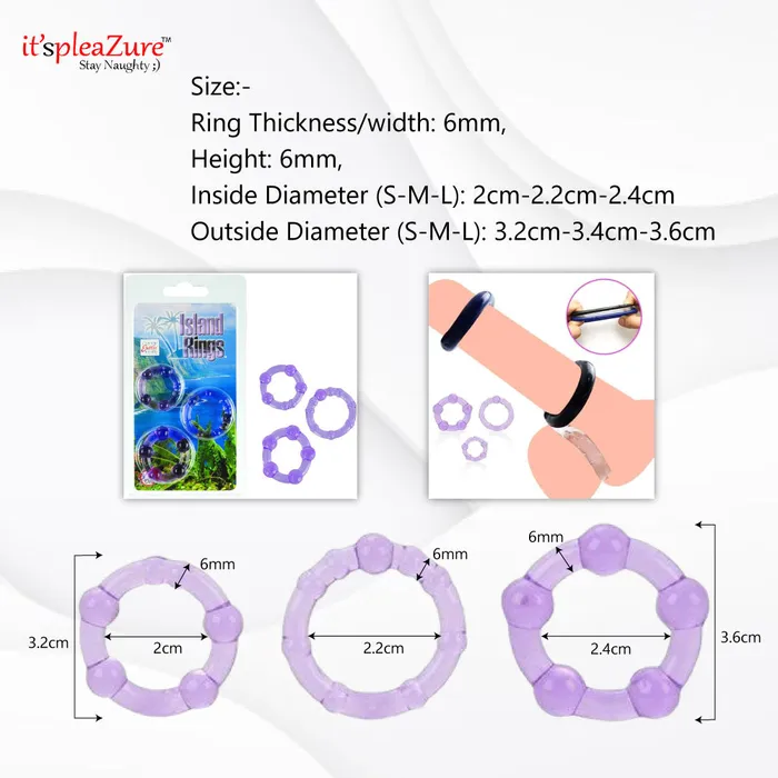 Itspleazure Purple Silicone Penis Ring Cock Ring Set of 3 | ItspleaZure Male Sex Toys Itspleazure Purple Silicone Penis Ring Cock Ring Set of 3 | ItspleaZure Male Sex Toys