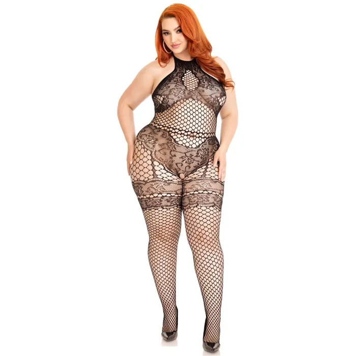 Leg Avenue Bodystockings & Playsuits | All About You Bodystocking - 1x/2x - Black Leg Avenue Bodystockings & Playsuits | All About You Bodystocking - 1x/2x - Black
