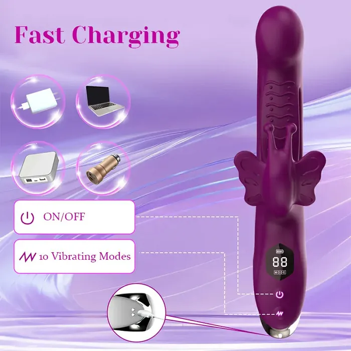 Lovetoyshub 3-in-1 Butterfly Clitoral Vibrator with Multiple Vibration Modes | Female Sex Toys