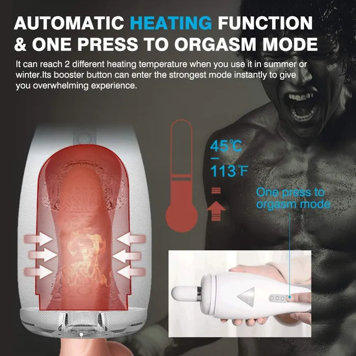 Lusty Age Stroker with Suction & Vibration Heating for Men Masturbation | Male Sex Toys