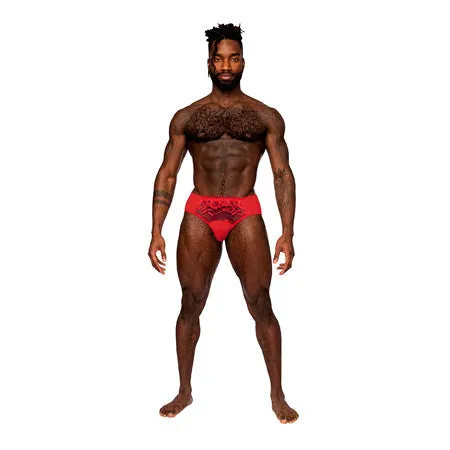 Male Power Sassy Lace Bikini Solid Pouch Red XL Male Power Lingerie Male Sex Toys Male Power Sassy Lace Bikini Solid Pouch Red XL Male Power Lingerie Male Sex Toys