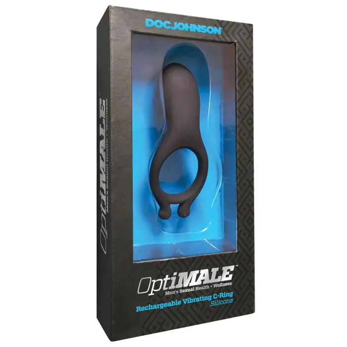 Male Sex Toys Doc Johnson Optimale Rechargeable Vibrating CRing Black