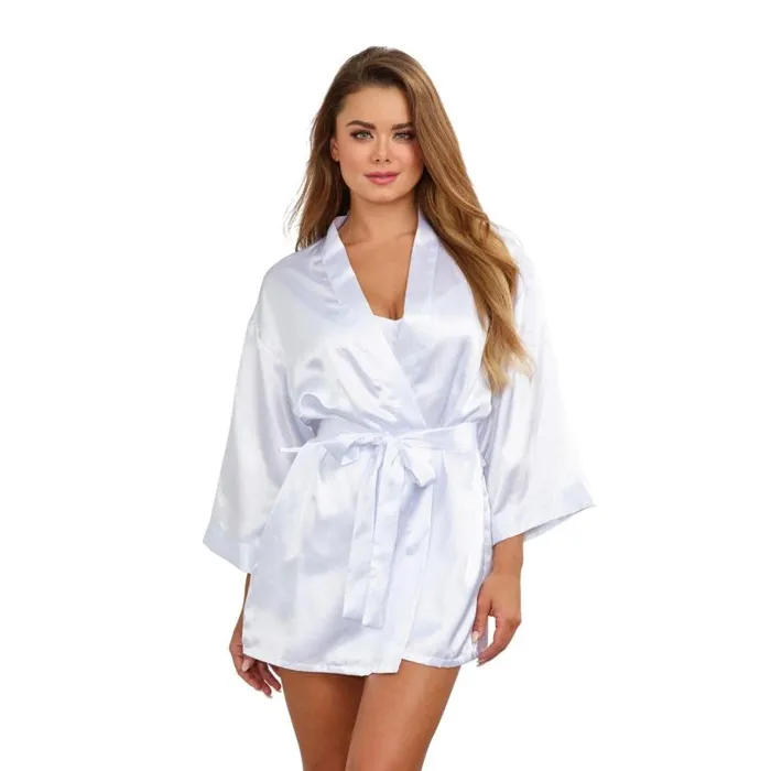 Male Sex Toys Dreamgirl Robe Chemise Padded Hanger Small White