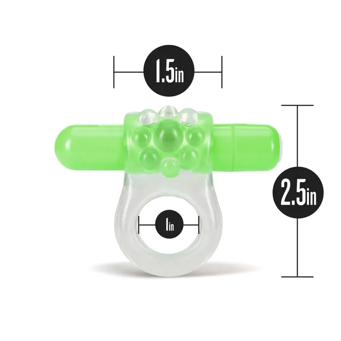 Male Sex Toys | Eden Eden Green Soft & Stretchy Nubs Vibrating Cock Ring