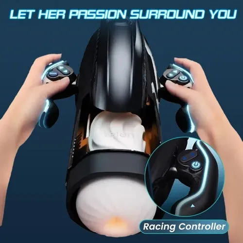 Male Sex Toys | LustyAge 10 Vibrating & Sucking Heating Voice Handheld Masturbator