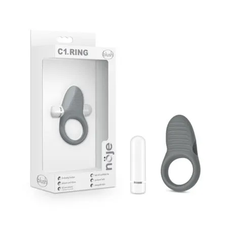 Male Sex Toys Vee International Inc Blush Noje C1Ring Rechargeable Vibrating Silicone Cockring Slate Male Sex Toys Vee International Inc Blush Noje C1Ring Rechargeable Vibrating Silicone Cockring Slate