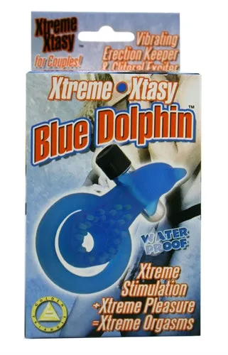 Male Sex Toys Xtreme Xtasy Ring Dolphin CRing Blue Golden Triangle