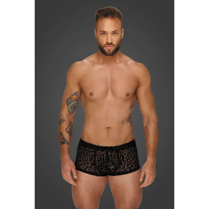 Noir Vibrators Leopard Flock Short Shorts