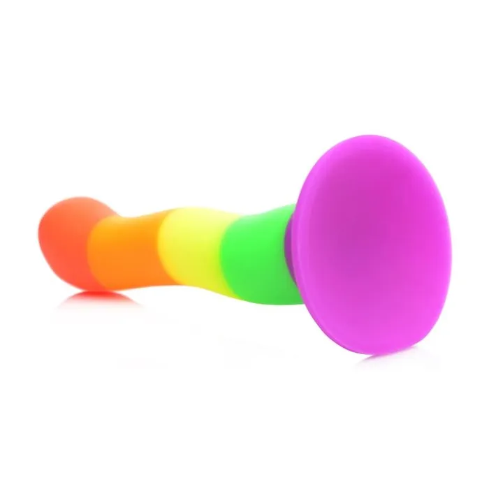 Proud Rainbow Silicone Dildo With Harness | Xr Brands Strap U Female Sex Toys