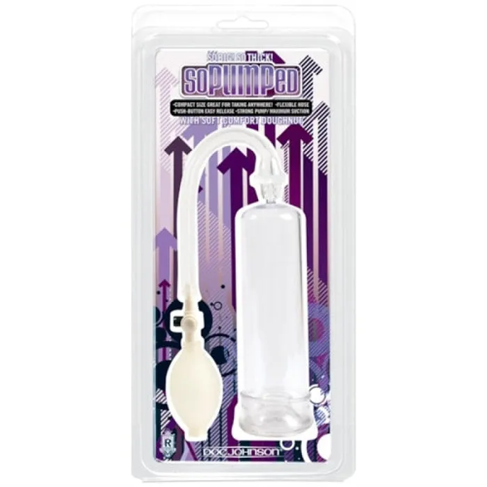 So Pumped Penis Pump Without Sleeve Clear Doc Johnson Male Sex Toys