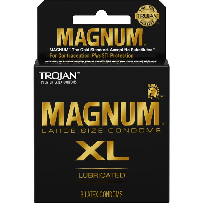 Trojan Condoms Male Sex Toys Trojan Magnum XL 3 Pack