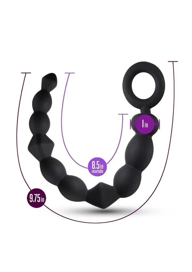 Anal Adventures Platinum Silicone Beginner Anal Beads Anal Adventures Male Sex Toys