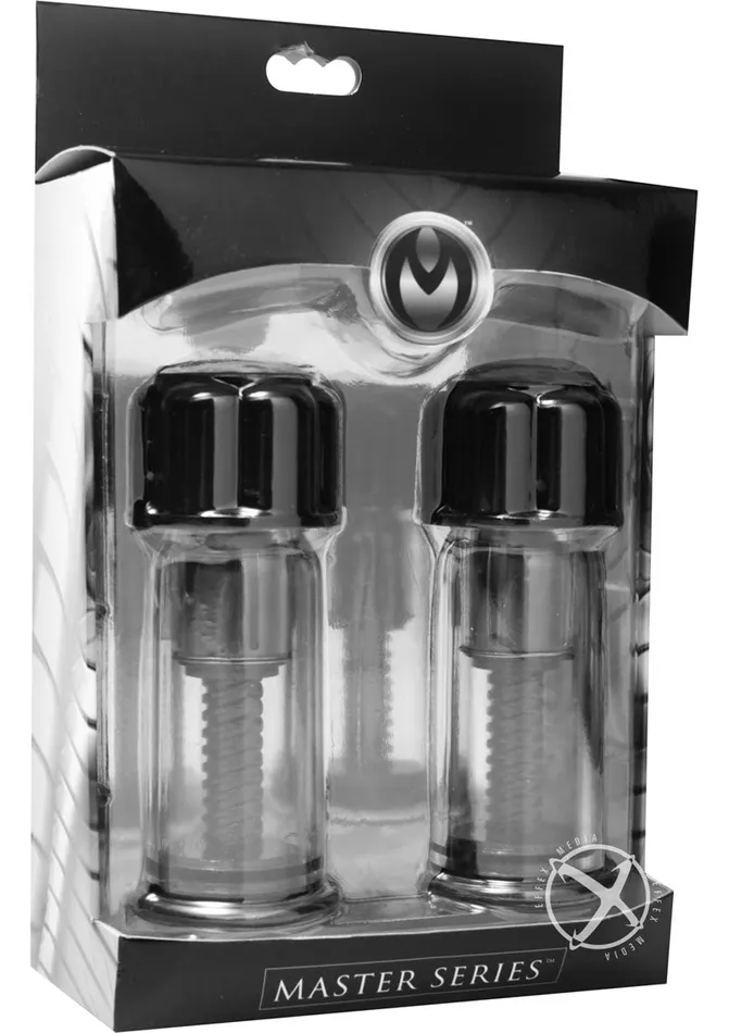 Anal Master Series Master Series Black Max Powerful Twist Nipple Suckers