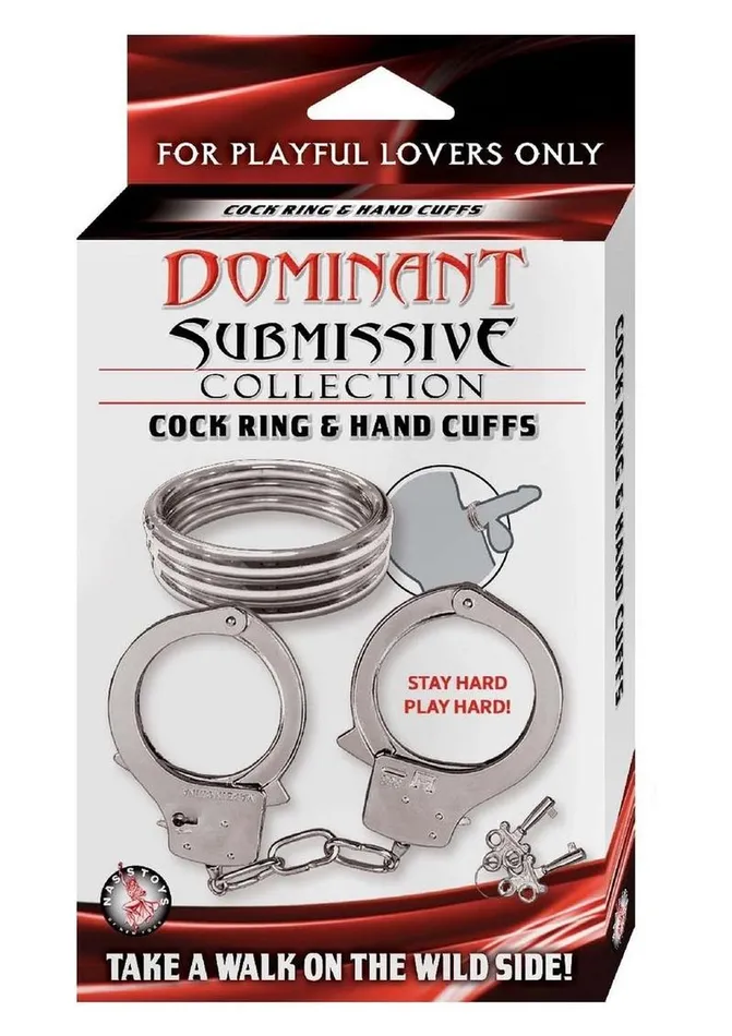 Dominant Submissive Male Sex Toys Dominant Submissive Collection Cock Ring and Handcuffs