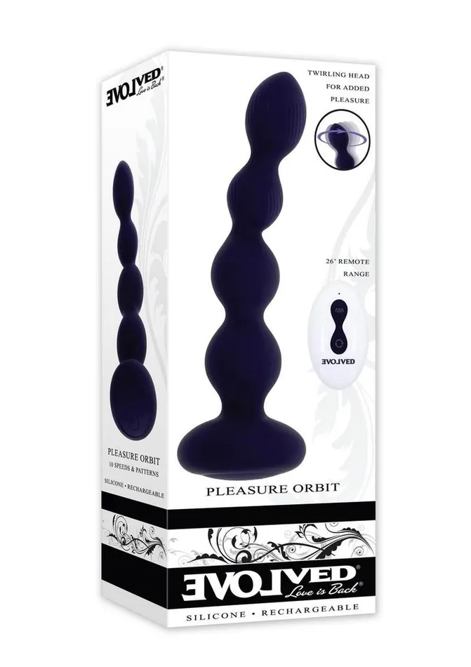 Evolved Male Sex Toys Pleasure Orbit Rechargeable Silicone Anal Beads with Remote Control