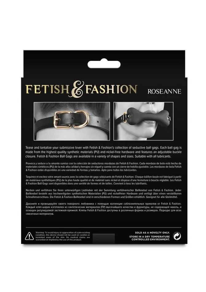 Fetish and Fashion Roseanne Silicone Ball Gag Fetish and Fashion Male Sex Toys