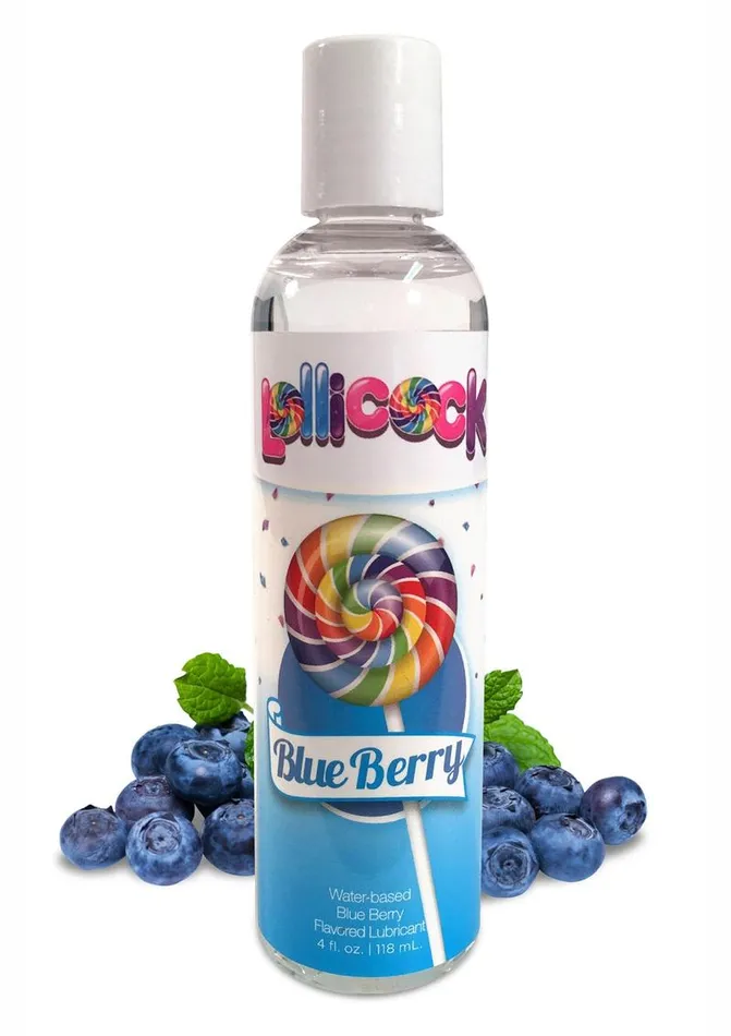 Lollicock Lubricants Lollicock Water Based Flavored Lubricant 4oz Blueberry