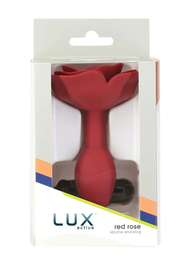 Lux Active Red Rose Silicone Anal Plug Lux Active Male Sex Toys