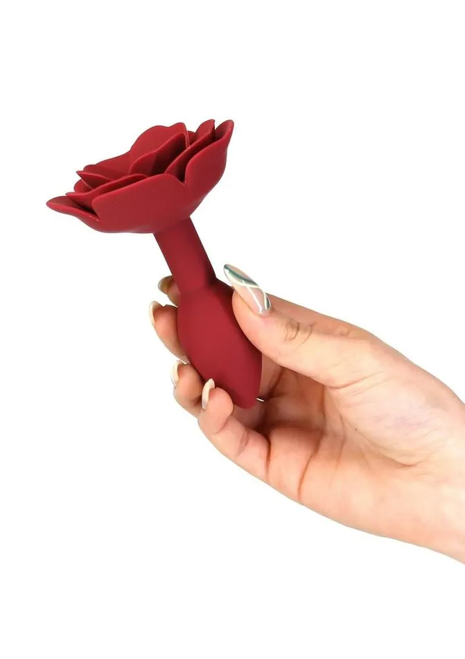 Lux Active Red Rose Silicone Anal Plug Lux Active Male Sex Toys