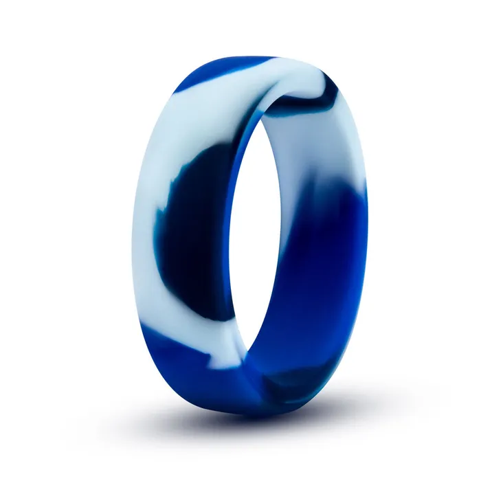 Male Sex Toys Blush Novelties Performance Silicone Camo Cock Ring Blue Camoflauge