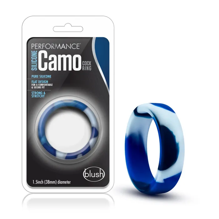 Male Sex Toys Blush Novelties Performance Silicone Camo Cock Ring Blue Camoflauge Male Sex Toys Blush Novelties Performance Silicone Camo Cock Ring Blue Camoflauge