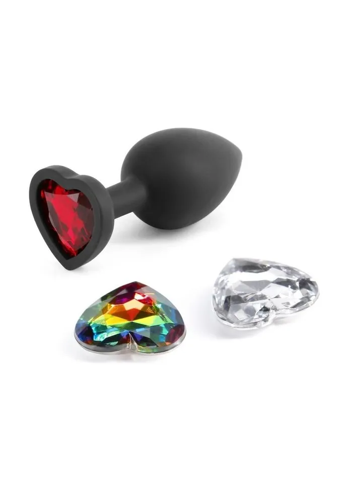 Male Sex Toys Glams Glams Xchange Heart Silicone Anal Plug